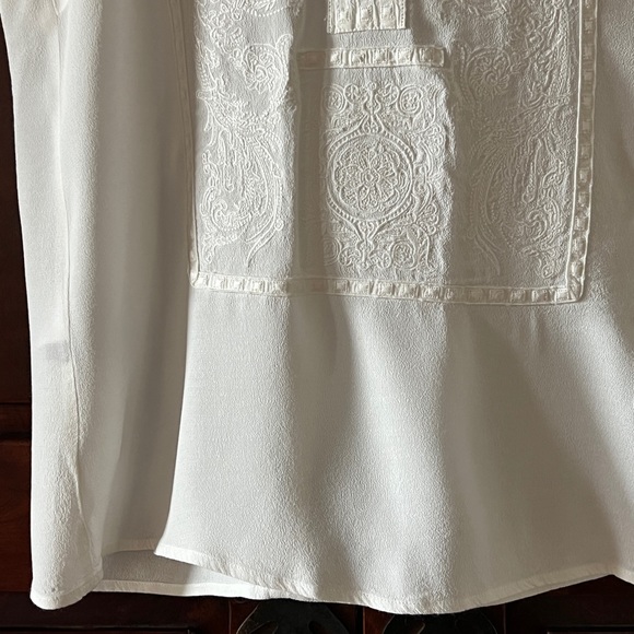 Comptoir de Cotonniers white embroidered top, sleeveless, euro 38/us4, EUC - Picture 5 of 9